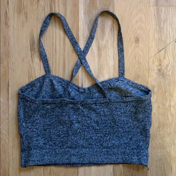 American Apparel Grey Jersey Crop Top - Picture 2 of 3